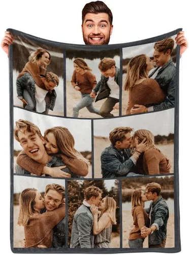 Envío al día siguiente, manta personalizada con foto para regalos de novia, novio, manta con foto personalizada de esposa para regalos de cumpleaños