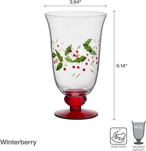 Miniatura 3 de Pflatzgraff Winterberry - Juego de 4 copas de vino, transparentes, 13 onzas líquidas