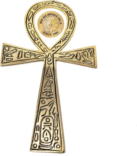 Miniatura 3 de Ankh de latón macizo de 6.25" ~ Perfecto para tu altar, decoración de pared, regalos, necesidades rituales. Hecho de producto de calidad 100% latón