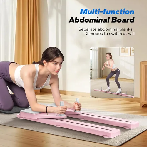Miniatura 2 de MERACH Pilates Board, Multifunctional Abdominal Plate, Detachable Ab Trainer Machine with Anti-Slip and Quiet Design, Portable Pilates Reformer for