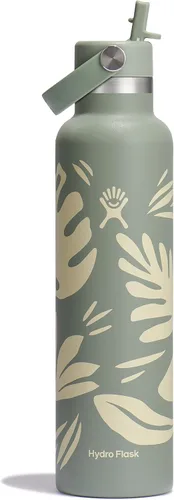 Miniatura 33 de Hydro Flask Botella de agua – Acero inoxidable aislado – Tapa flexible con pajita de boca estándar, antiderrames, a prueba de fugas y recargable