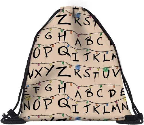 Miniatura 3 de MINAZIS Stranger - Mochila con cordón y bolsa multifuncional, bolsa de gimnasio deportiva, Amarillo, Bolsa con cordón