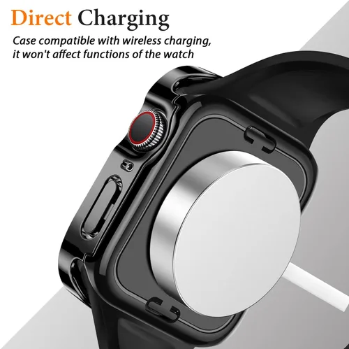Miniatura 4 de Amizee 2 en 1 Estuche [Paquete de 2] Compatible con Apple Watch SE 3/2/1 Series 6/5/4 40mm con Protector de Pantalla Integrado, Cubierta Protectora