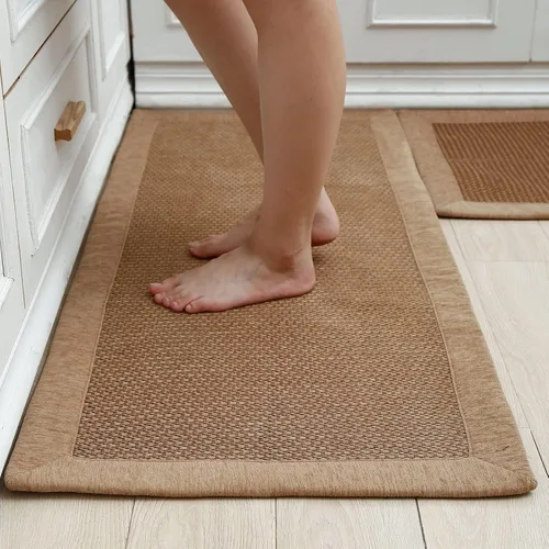 Miniatura 10 de Pequeñas alfombras y tapetes de cocina antideslizantes lavables alfombra de cocina absorbente estilo granja para el piso de cocina delante