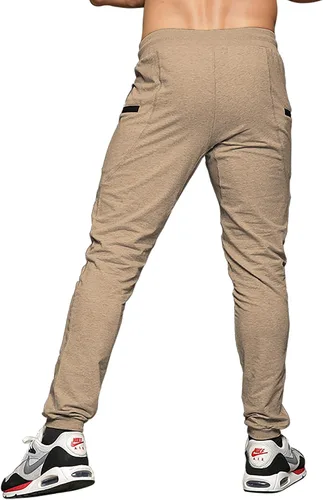 Miniatura 4 de MAIKANONG Pantalones deportivos ajustados para hombre, pantalones de entrenamiento para gimnasio, correr, atletismo, casual