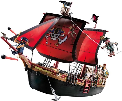 Miniatura 3 de Playmobil 70411 Pirates - Barco pirata flotante grande con cañón