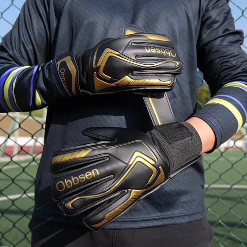 Miniatura 7 de Guantes de portero de fútbol con espinas para los dedos, guantes de portero de fútbol para niños, jóvenes y adultos, agarre fuerte antideslizante