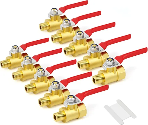 Miniatura 14 de GASHER Mini válvula de bola de latón de 1/2 pulgada, válvula de cierre, accesorio de tubería de rosca FNPT de 1/2 pulgada