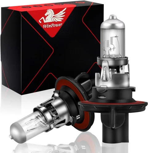 WinPower - Foco halógeno H13 9008 para faros delanteros, superbrillante, blanco cálido 55W/60W 4300K, lámpara de repuesto para haz alto y bajo de