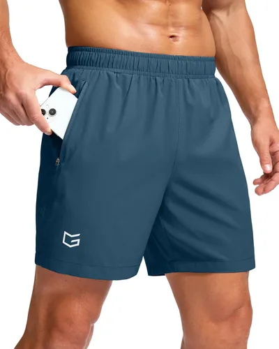 Miniatura 47 de G Gradual Pantalones cortos deportivos para correr para hombre con bolsillos con cremallera, de secado rápido, de 7 pulgadas, 5 pulgadas, 9