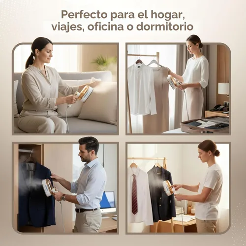 Miniatura 9 de Vaporizador para ropa y plancha 2 en 1, vaporizador portátil de mano y plancha de vapor de viaje para ropa, calentamiento rápido de 1200 W, 20
