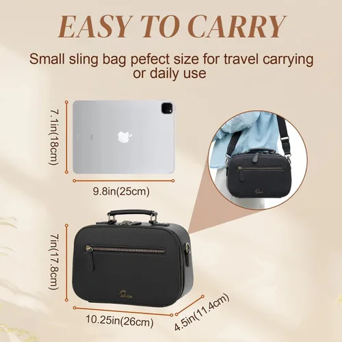 Miniatura 3 de Bolsa de hombro para cámara Divvia, bolsa de cámara impermeable de PU de cuero para fotógrafos, estuche pequeño a prueba de golpes con divisores