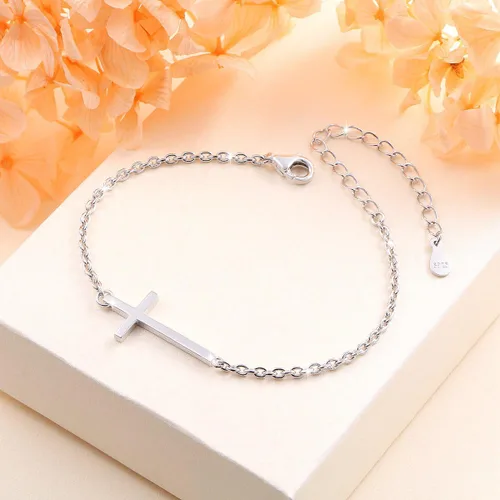 Miniatura 5 de ALPHM - Tobillera para de plata esterlina ajustable, para mujer