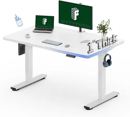 Miniatura 9 de FLEXISPOT Escritorio Eléctrico de Pie de Una Pieza, 60 x 24 Pulgadas Escritorio Ajustable con Superficie Sin Costuras, Ajuste de Altura con Parte