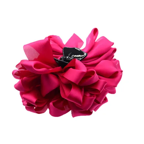 Miniatura 7 de Pinzas de mandíbula para el cabello con lazo de flores de seda, 4