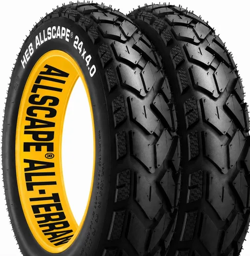 HEB ALLSCAPE 20x4.0 26x4.0 24x4.0 20x3 inch E-Bike Fat Tire, Performance Puncture Resistant Heavy Duty for MTB, All Terrain Tread for Street and