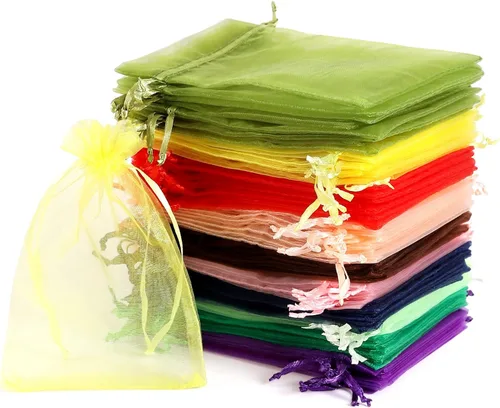 Miniatura 12 de WenTao 100 bolsas de organza blancas transparentes de 4 x 6 (3.9 x 5.9 in) para recuerdos de boda con cordón, bolsas de joyería de primera calidad