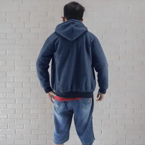 Miniatura 6 de Sudaderas con capucha para niños y jóvenes, con cremallera completa, forro polar, tallas 8-16