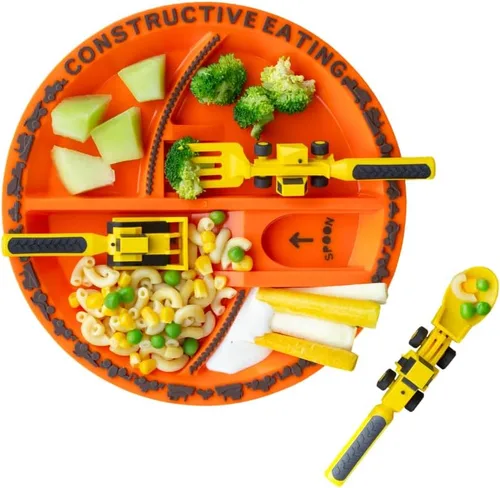 Miniatura 2 de Combo de construcción con conjunto de utensilios, plato e individual de Constructive Eating