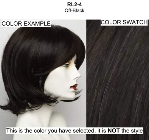 On Your Game - Peluca de color RL2/4 OFF BLACK – 12 pulgadas de corte Bob en ángulo perfecto, apto para el calor, parte superior de monofilamento