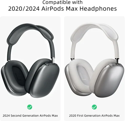 Miniatura 3 de MONOCARBON Funda de fibra de carbono real para AirPods Max (2024/2020), cubierta protectora de grado militar para auriculares Apple Max, único Verde