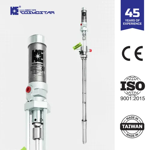 Miniatura 3 de COSMOSTAR P0205 Bomba de pistón neumática 2:1 operada por aire para bombas de transferencia de poliurea de embalaje de teflón de tambor de 55