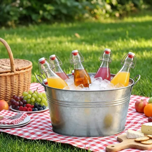 Miniatura 5 de Botella de vidrio transparente con tapa abatible para tapas herméticas, paquete de 10 botellas de cerveza de 12 onzas con tapas abatibles, kombucha