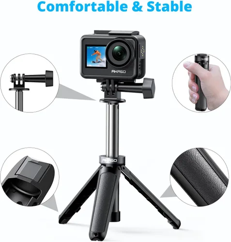 Miniatura 5 de AKASO Brave 4 4K30fps 20MP Cámara de acción WiFi con mini trípode Selfie Stick