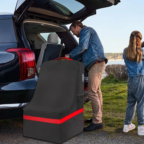 Miniatura 7 de IBVIVIC Bolsa de viaje acolchada para asiento de automóvil para avión, bolsa de asiento de automóvil resistente para puerta de viaje aéreo, bolsa