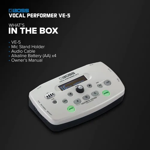 Miniatura 7 de Boss VE-5 procesador de efectos, ejecutante vocal Rojo