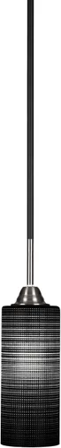 Miniatura 229 de Toltec Lighting Paramount - Mini colgante de 1 luz en acabado negro mate con cristal de arte perla de 7 pulgadas y estilo negro