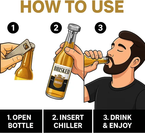 Miniatura 2 de Juego de palitos enfriadores de cerveza para botellas 2 enfriadores de acero inoxidable para botellas gorditas Accesorios de regalo de Navidad