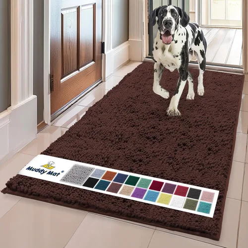 Miniatura 25 de Muddy Mat® Mostrado en la televisión - Tapete de microfibra súper absorbente para puerta de perro para patas fangosas, antideslizante y lavable
