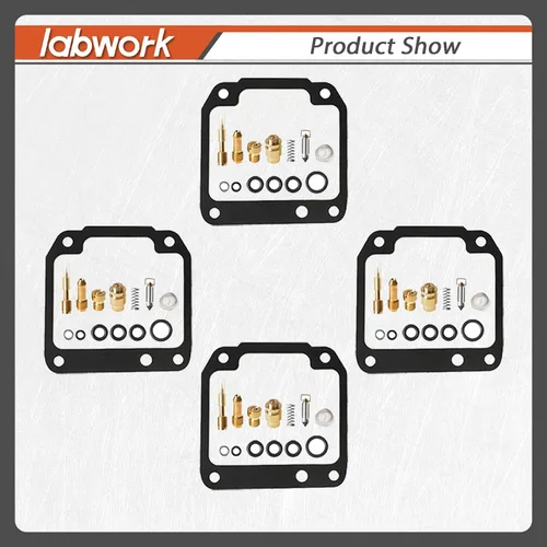 Miniatura 3 de labwork Paquete de 4 kits de reparación de carburador para Yamaha FZ600 YX600 Radian FZ YX 600