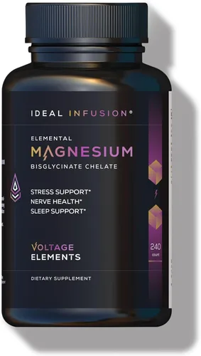 Bisglicinato de magnesio elemental, 500 mg, suplemento de magnesio de alta absorción para relajación, sueño profundo y recuperación muscular, apoya
