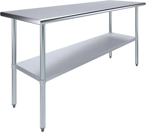 Miniatura 49 de Mesa de trabajo de acero inoxidable, mesa de metal