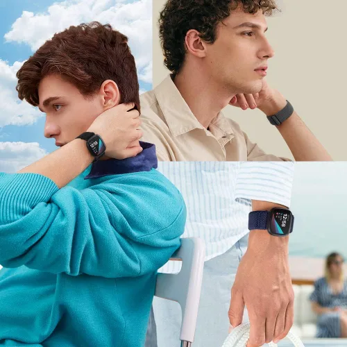 Miniatura 7 de Enkic Paquete de 10 correas elásticas de nailon compatibles con Fitbit Versa 4/Sense 2/Versa 3/Sense, correas elásticas ajustables para mujeres