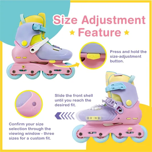 Miniatura 2 de C SEVEN C7skates Nostalgic Jr. - Patines en línea para niñas, niños y jóvenes Dino
