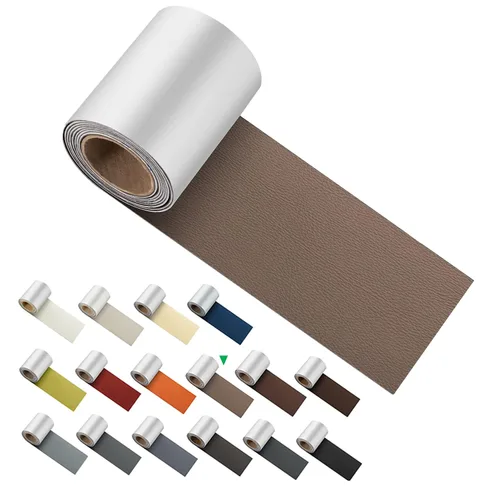 Miniatura 37 de ILOFRI Cinta de Parche de Reparación de Cuero 3x60 pulgadas, Respaldo de Fuerte Adhesión Autoadhesivo Kit de Reparación de Vinilo y Cuero para Sofá