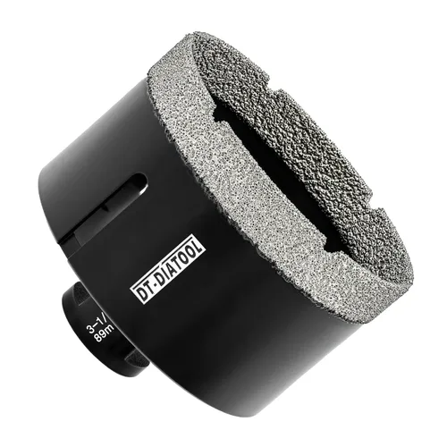 Miniatura 40 de DT-DIATOOL Broca de núcleo de diamante de 1/4 pulgada con hilo 5/8"-11 de vacío soldado para baldosas de porcelana, cerámica, gres, mármol, granito