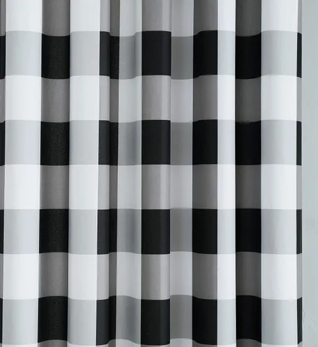 Miniatura 2 de TRULY SOFT Everyday Buffalo Plaid Black Polyester - Par de paneles de 2 piezas, con temática a cuadros, para hombres y mujeres, certificado Oeko-TEX