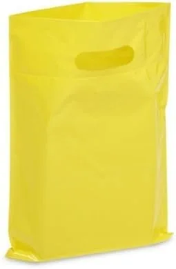 Miniatura 2 de Nuevo: extra gruesas de 1.5 mil - 50 bolsas de mercancía brillantes, bolsas de compras al por menor, 9 x 12 pulgadas con mango plegable reforzado
