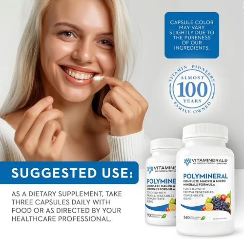 Miniatura 6 de Vitaminerals 16 fórmula mineral integral polimeral, 90 cápsulas vegetales