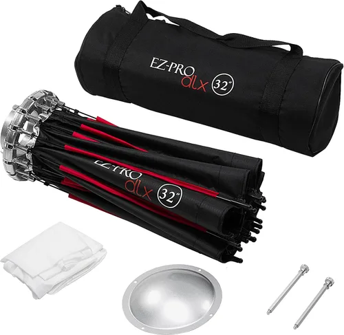 Miniatura 9 de Fotodiox EZ-Pro DLX - Plato de belleza plegable de 24 pulgadas y combinación de caja de luz con inserto Bowens y rejilla, interior reflectante
