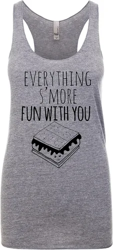 Miniatura 20 de Women's Graphic Racerback Tank Top, Gift for Her, Shirts with Sayings, Yoga Tee, Food