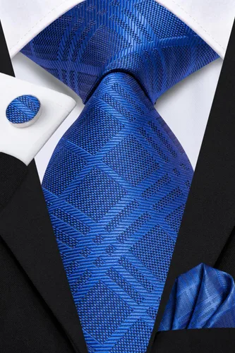 Miniatura 68 de Dubulle Corbata tejida de cachemira para hombre y gemelos de pañuelo para hombre, conjunto de gemelos para boda formal y negocios