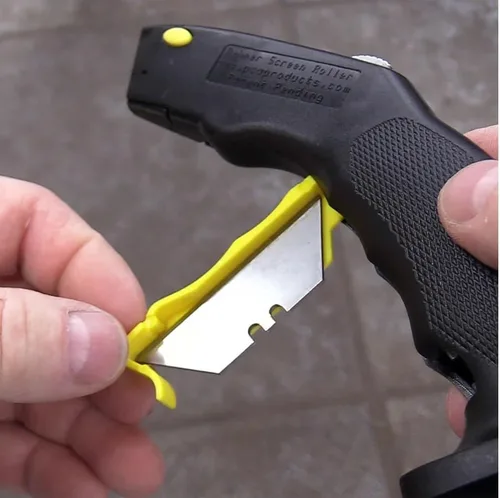 Miniatura 4 de Herramienta de rodillo de pantalla profesional EZ Screen Spline Roller Tool con herramienta de cuchillo para instalar pantalla, ventanas, puerta