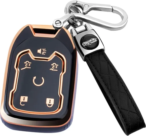 Miniatura 18 de XIYANG TRADE para funda de llavero GMC con llavero, funda de llave de TPU de protección completa compatible con GMC Chevy Silverado Suburban Tahoe