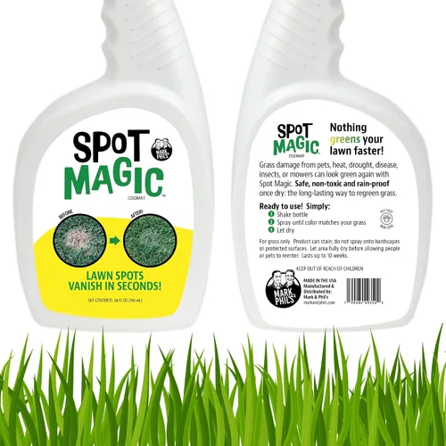 Miniatura 2 de Spot Magic por Mark & Phil's - Colorante en aerosol instantáneo verde para césped, 24 onzas, seguro para mascotas y niños, no tóxico y resistente a