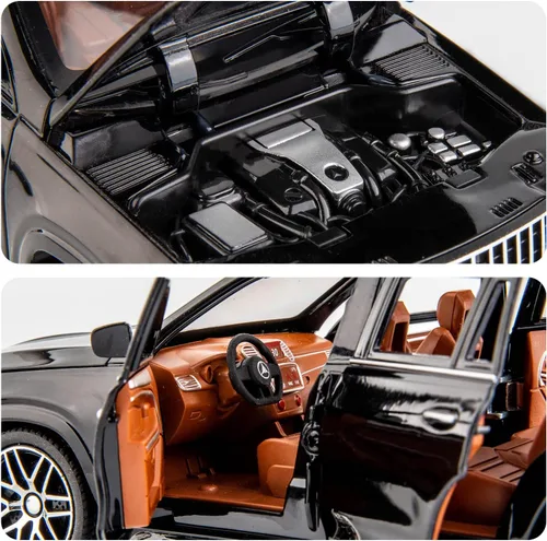 Miniatura 4 de WAKAKAC Modelo de automóvil fundido a presión GLS63 AMG 1/24 aleación coleccionable de juguete con luz y sonido, vehículo de juguete para adultos